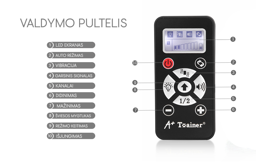 49.99 € iki 800m veikianti A+TRAINER dresavimo sistema BE ELEKTROS IŠKROVOS