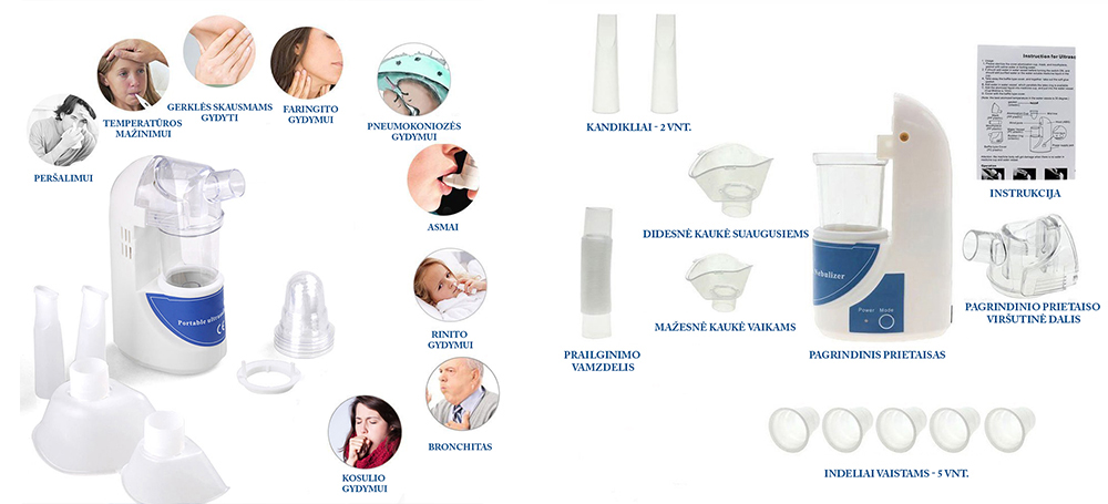 34.99 € Ultragarsinis inhaliatorius