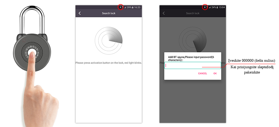 Išmanioji beraktė BLUETOTH spyna