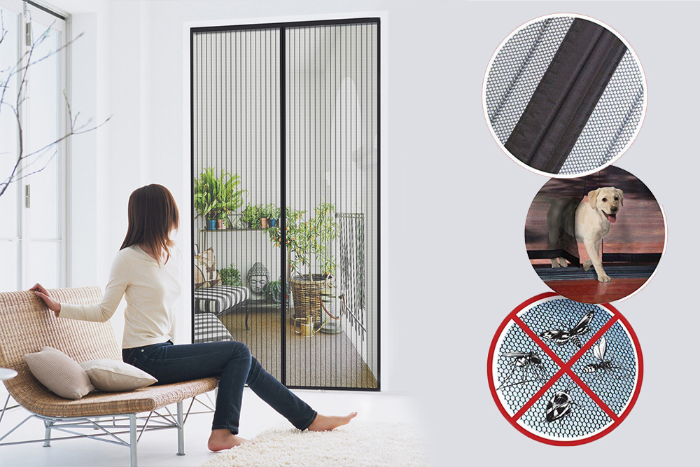 7.49 € Magnetinis durų tinklelis-užuolaida nuo vabzdžių