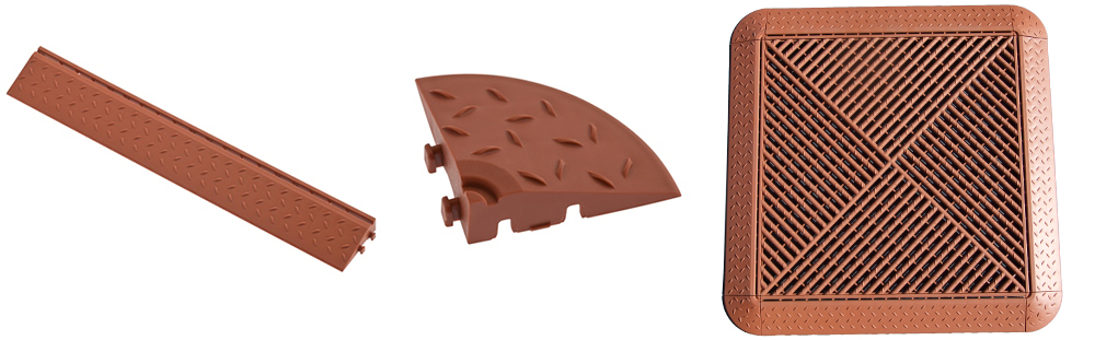 Plastikinių plytelių 40cm. x 40cm. apdailos kampas