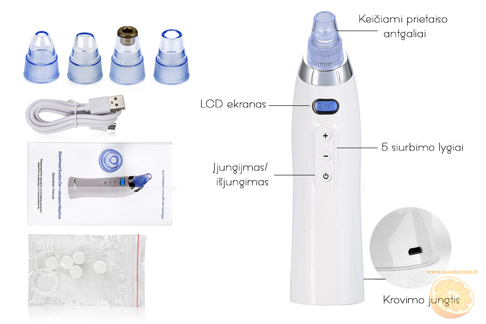 33.99 € Galingas vakuuminis veido porų valymo prietaisas 33.99 € Galingas vakuuminis veido porų valymo prietaisas