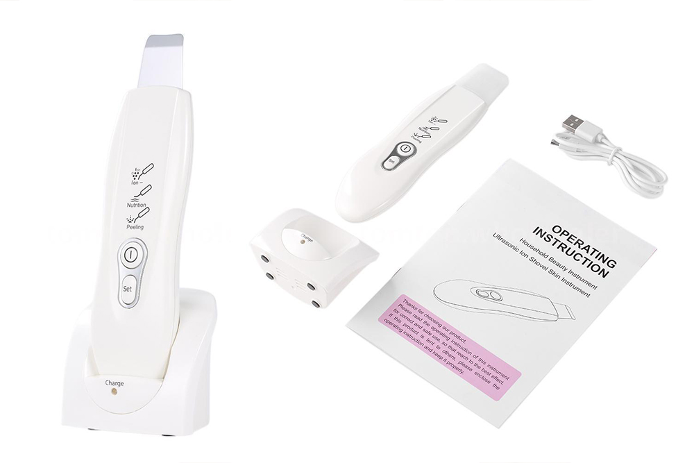 55.99 € bevieliu krovimu pakraunamas ultragarsinis veido valymo prietaisas