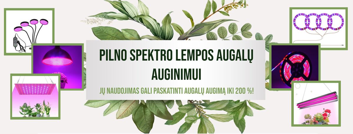 LED lempos augalų auginimui