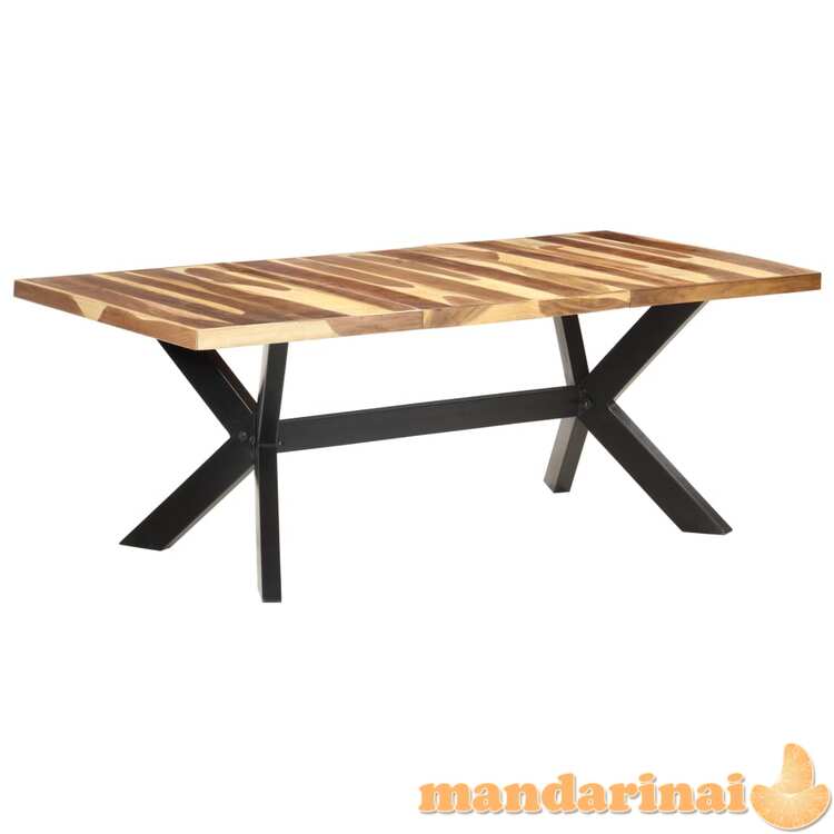 Valgomojo stalas, 200x100x75cm, mediena su dalbergijos apdaila