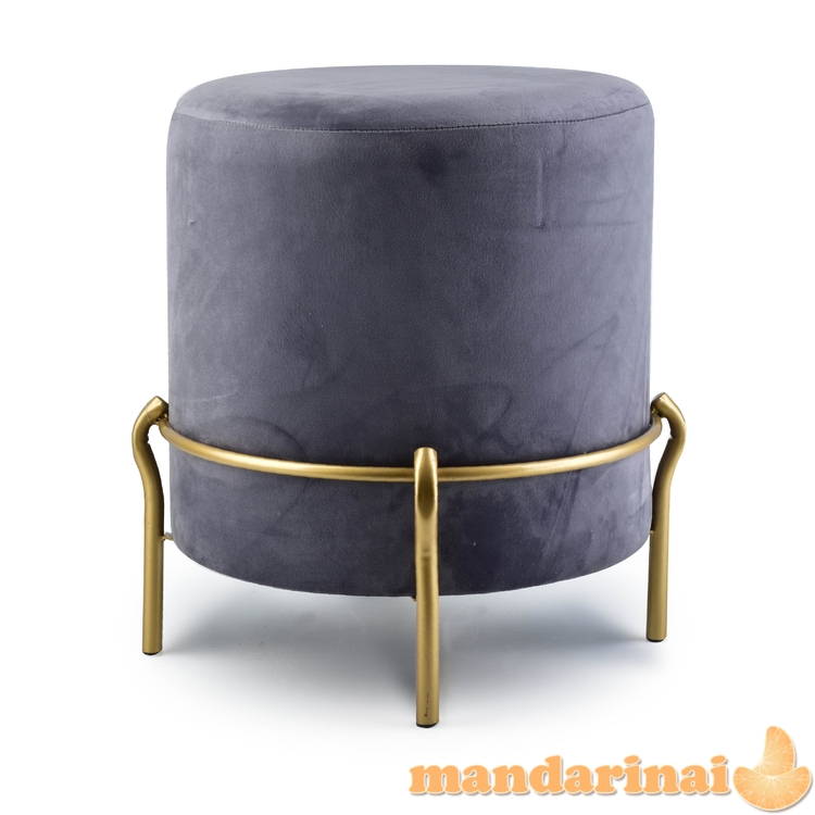 LILY pufas h46x42cm - tamsiai pilkas