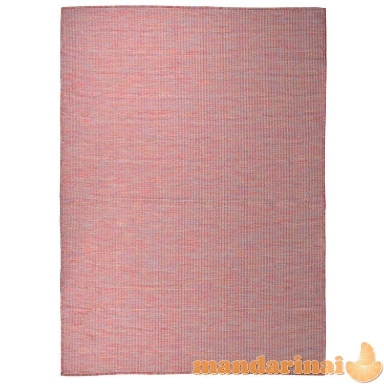 Lauko kilimėlis, raudonos spalvos, 200x280cm, plokščio pynimo