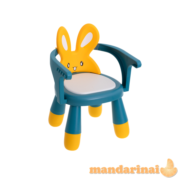 Maitinimo ir žaidimų stalo kėdė geltona spalva
