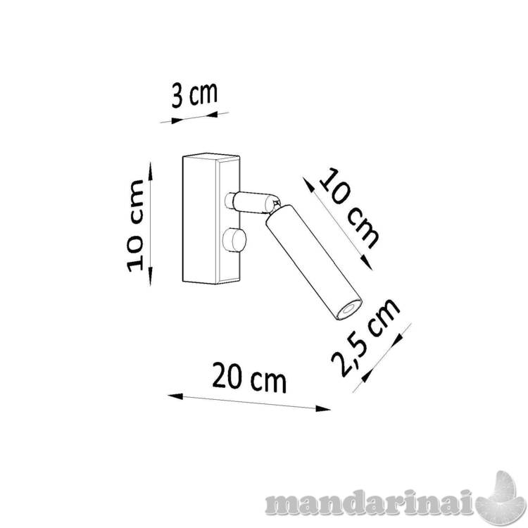 Sieninis šviestuvas OCULARE1 balta 3