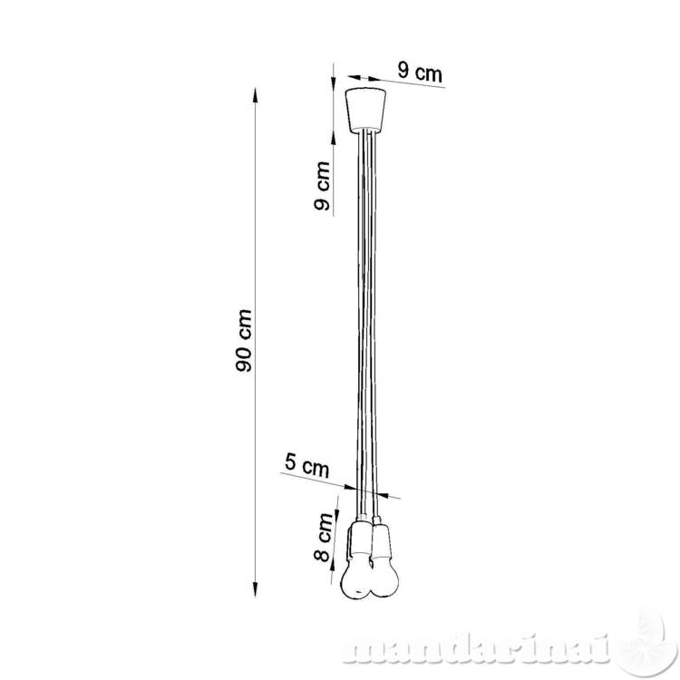 Pakabinama lempa Diego 3 geltona