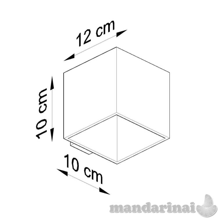 Sieninis šviestuvas QUAD1 antracitas