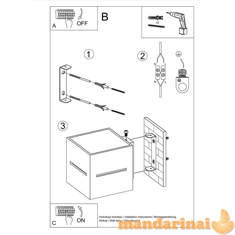 Sieninis šviestuvas lobo juoda spalva
