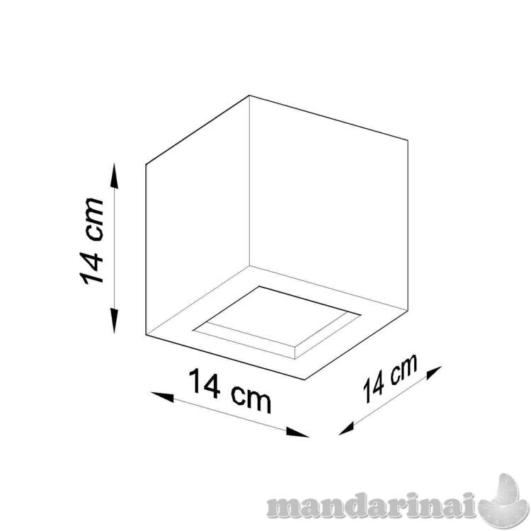 Sieninis šviestuvas keramika leo juodas