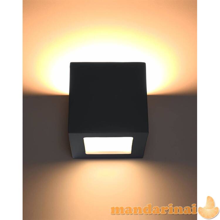 Sieninis šviestuvas keramika leo juodas