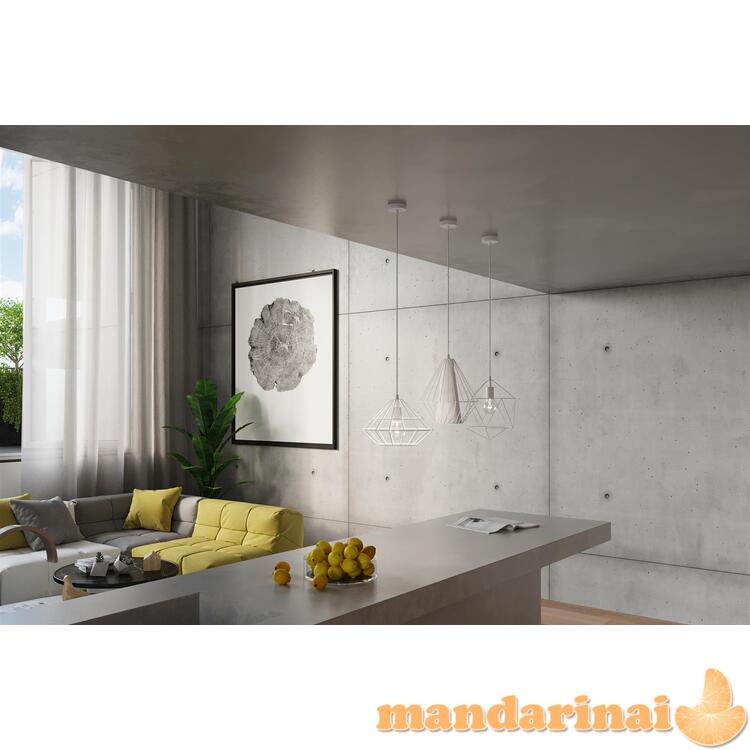 Pakabinama lempa gurkšnoja baltą