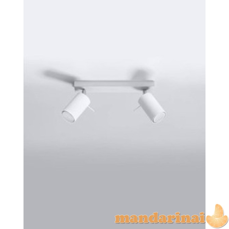 Šviestuvas žiedas 2 baltas