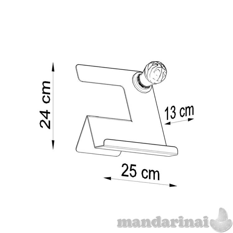 Stalo lempos nuolydis juodas 3