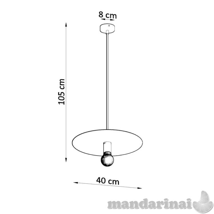 Pakabinama lempa flavio juodas
