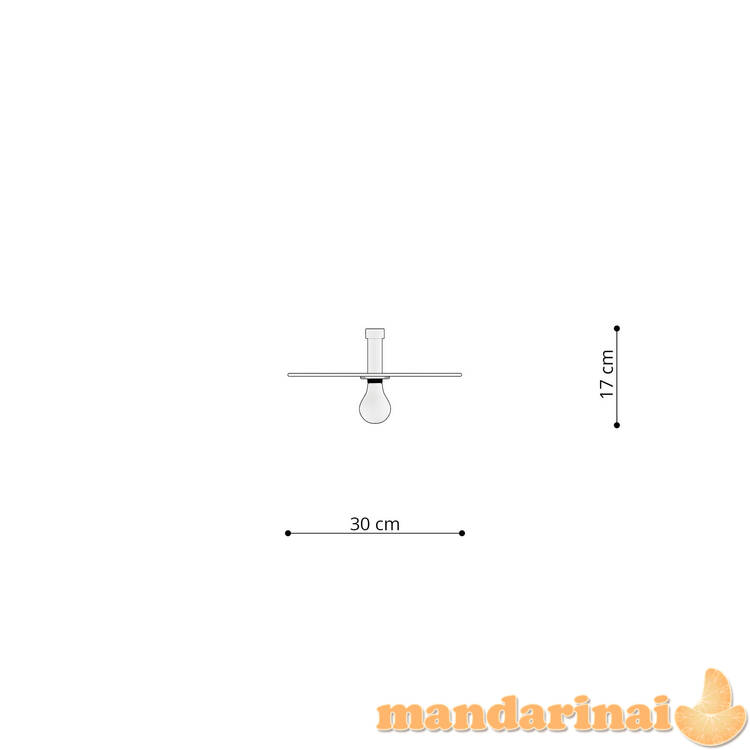 Sieninė lemputė / Lubinis šviestuvas „Sirkel 30“ juodas 5
