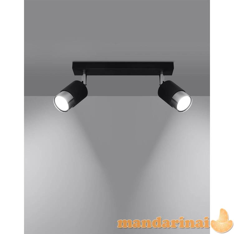 Nero Lubinis šviestuvas 2 juodos/chromo