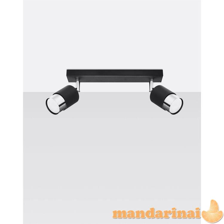 Nero Lubinis šviestuvas 2 juodos/chromo 1