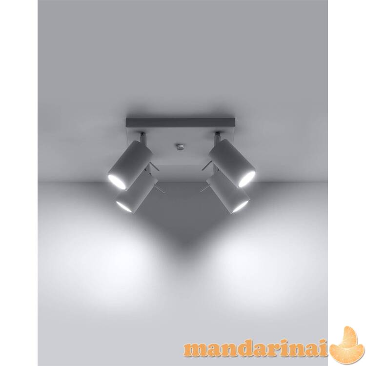 Šviestuvas žiedas 4 baltas