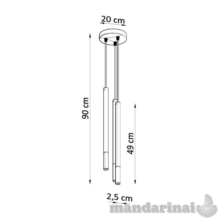 Pakabinama lempa „Mozaica 3p“ juoda/auksinė 3