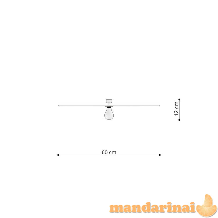 Sieninė lemputė / Lubinis šviestuvas „Sirkel 60“ juodas 4