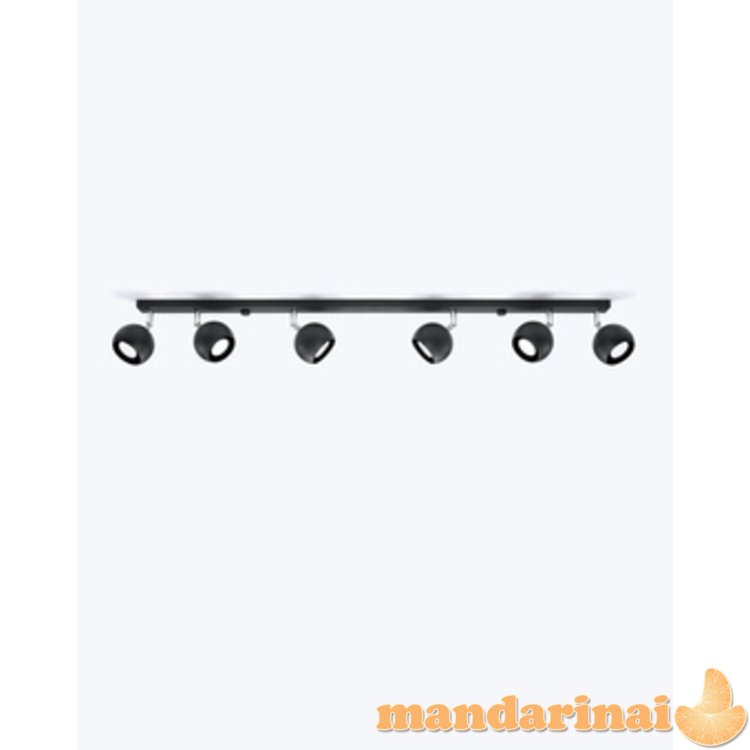 OCULARELubinis šviestuvas 6L juodas spalvos 8