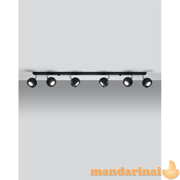 OCULARELubinis šviestuvas 6L juodas spalvos