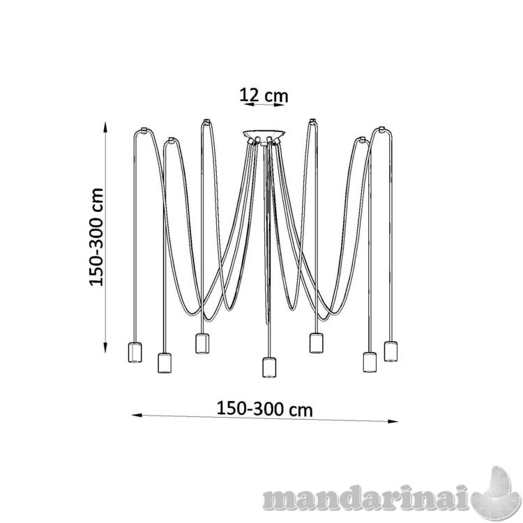 Liustra Edison 7 juodas