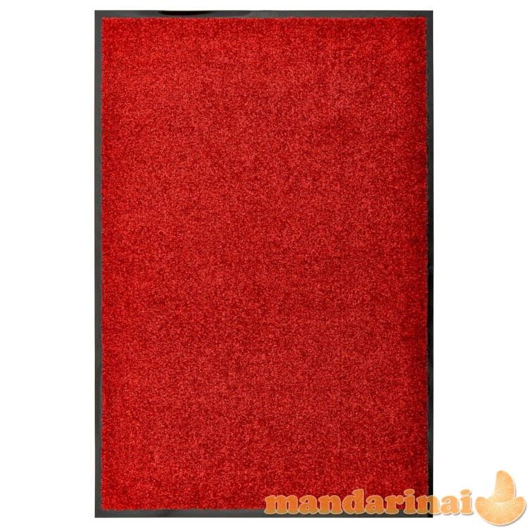 Durų kilimėlis, raudonos spalvos, 60x90cm, plaunamas