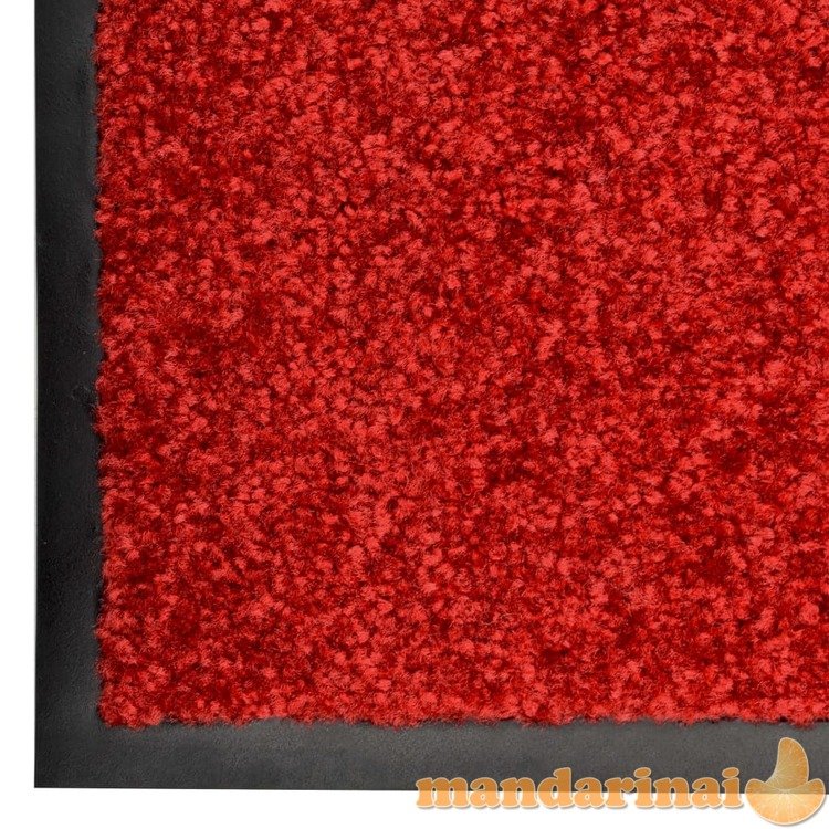 Durų kilimėlis, raudonos spalvos, 60x90cm, plaunamas