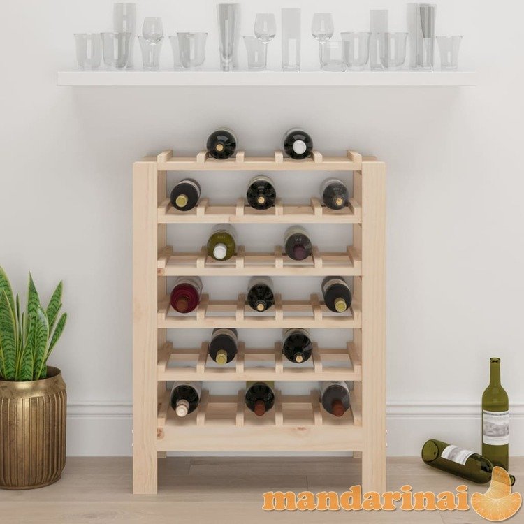 Vyno butelių stovas, 61,5x30x82cm, pušies medienos masyvas