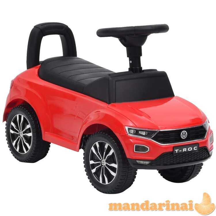Paspiriamas vaikiškas automobilis volkswagen t-roc, raudonas