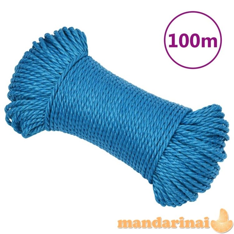 Darbo virvė, mėlynos spalvos, 6mm, 100m, polipropilenas