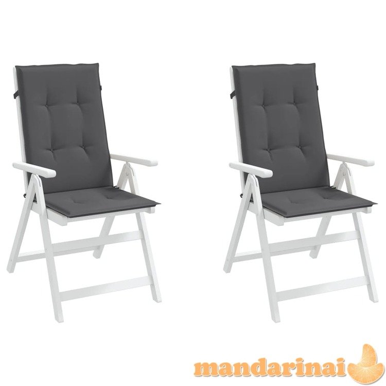 Sodo kėdės pagalvėlės, 2vnt., antracito sp., 120x50x3cm