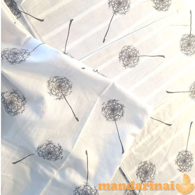 Keturių dalių dvipusis patalynės komplektas "Pūkų gausa", 200x220 cm