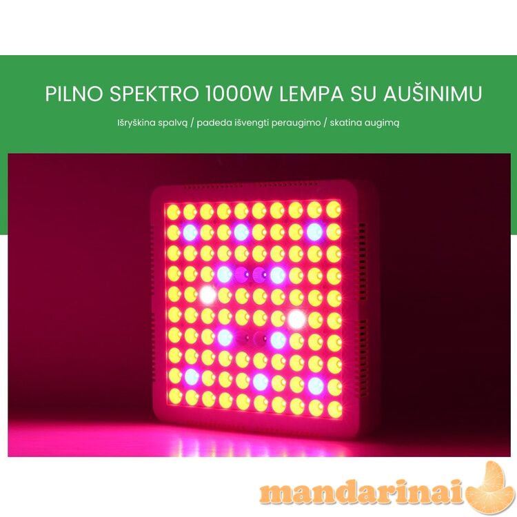 1000W pilno spektro panelė su aušinimu
