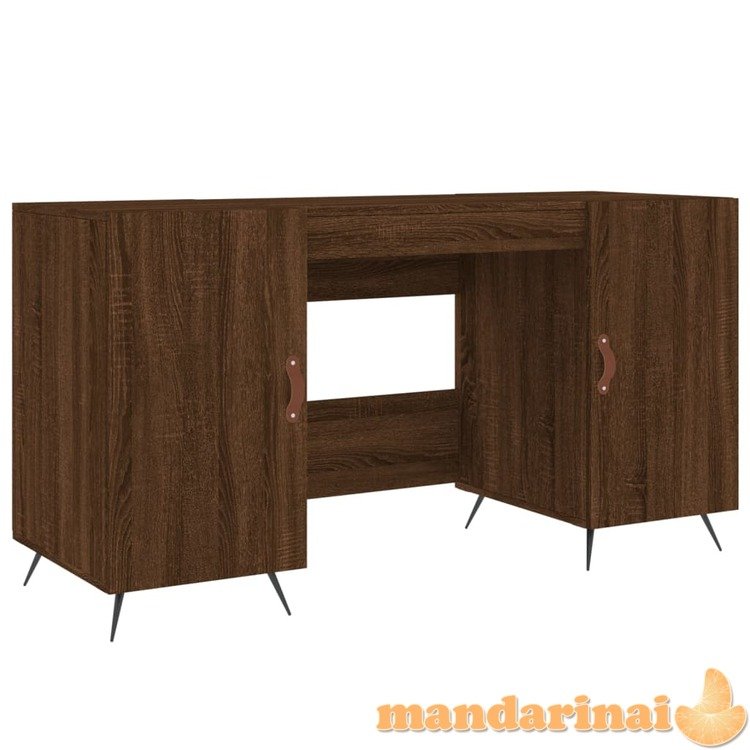 Rašomasis stalas, rudas ąžuolo, 140x50x75cm, apdirbta mediena