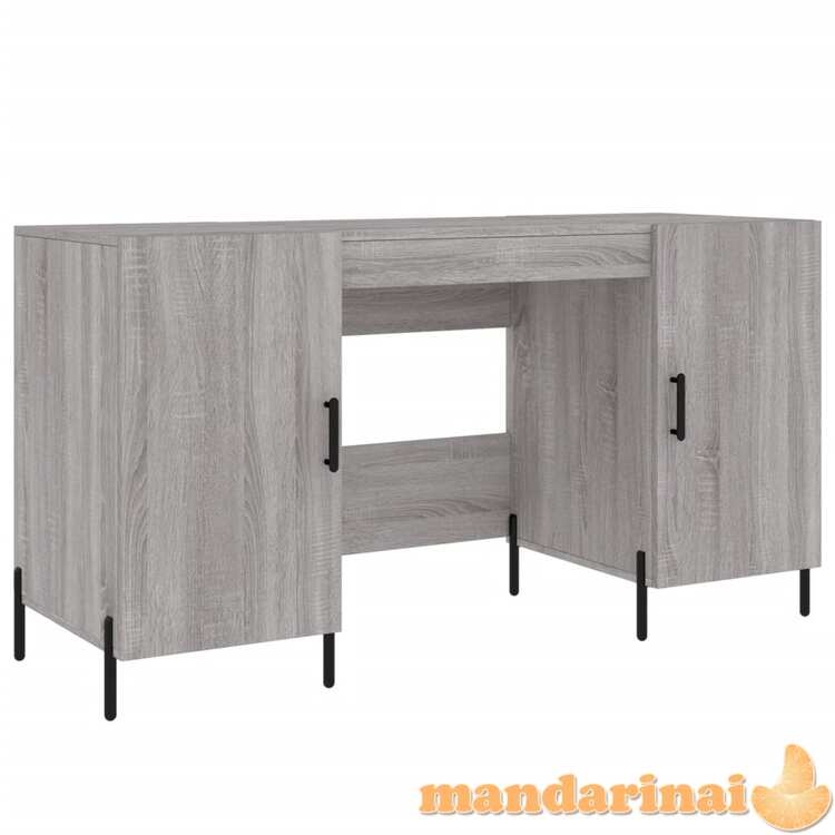 Rašomasis stalas, pilkas ąžuolo, 140x50x75cm, apdirbta mediena