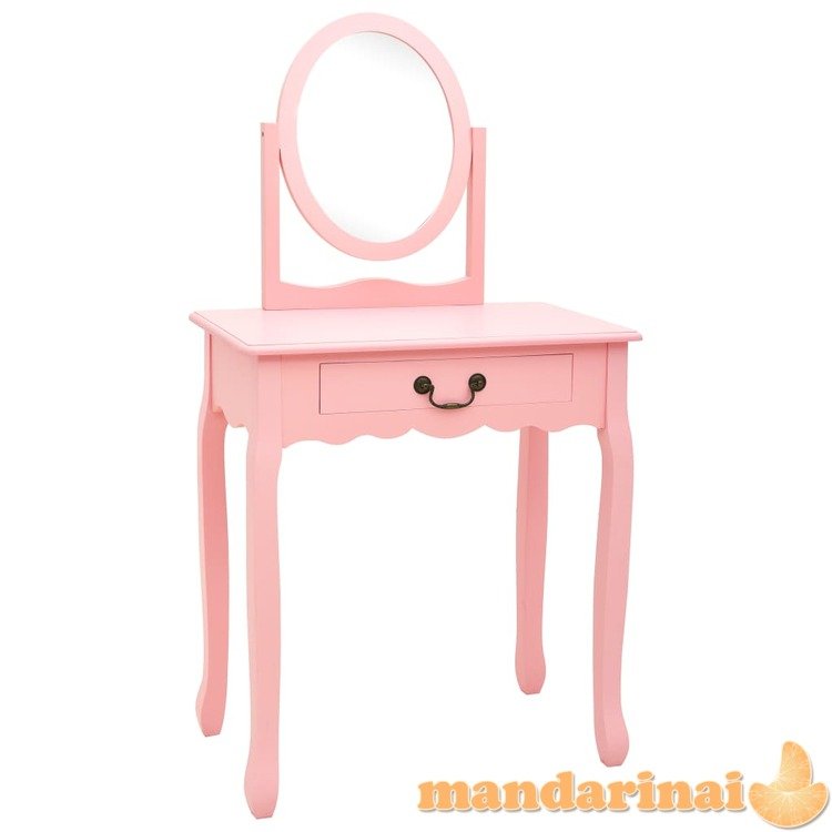 Kosmetinis staliukas, rožinis, 65x36x128cm, paulovnija ir mdf