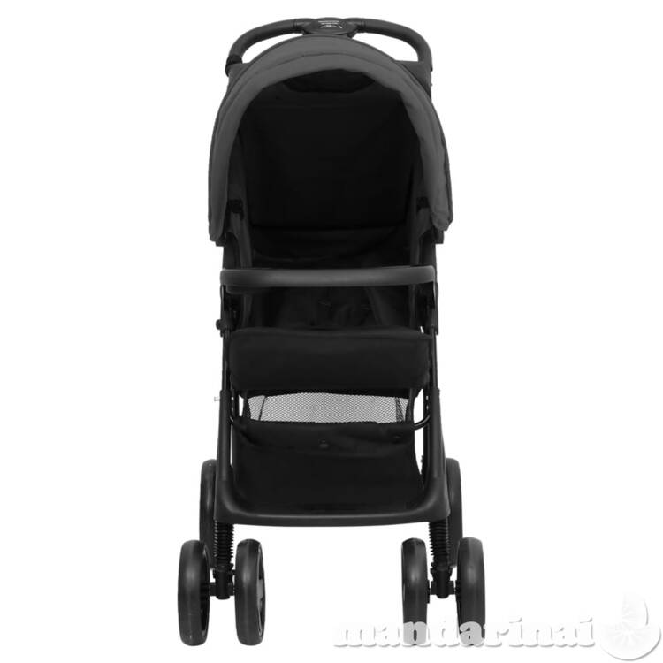 Vaikiškas vežimėlis 2-1, tamsiai pilkas/juodas, plienas