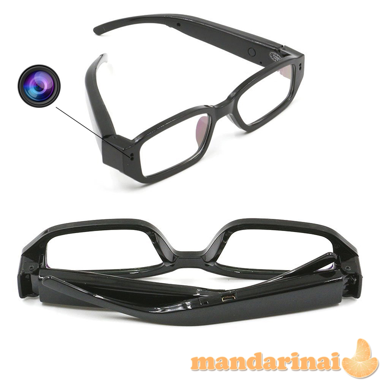 Akiniai skaidriais stiklais - šnipo vaizdo kamera