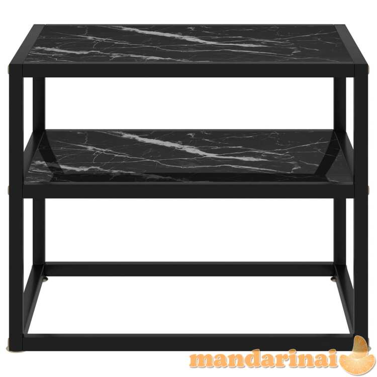Konsolinis staliukas, juodas, 50x40x40cm, grūdintas stiklas