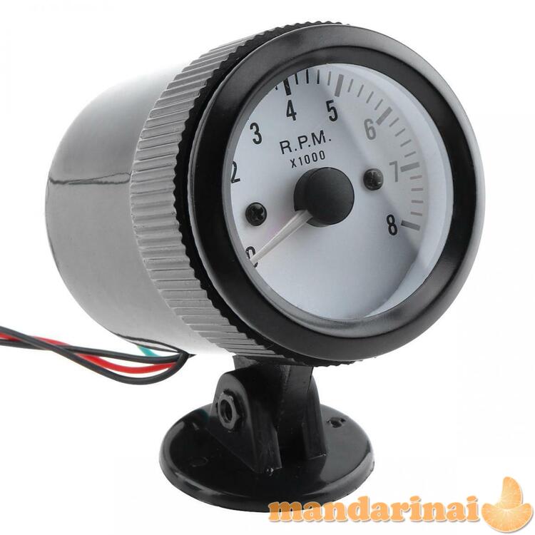 12V analoginis tachometras su apšvietimu