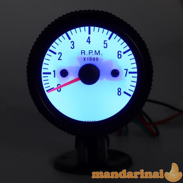 12V analoginis tachometras su apšvietimu