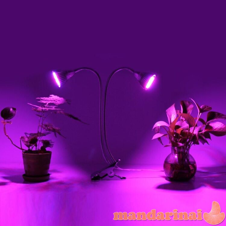 Pilno spektro 2x30W lempa augalų auginimui su tvirtinimu