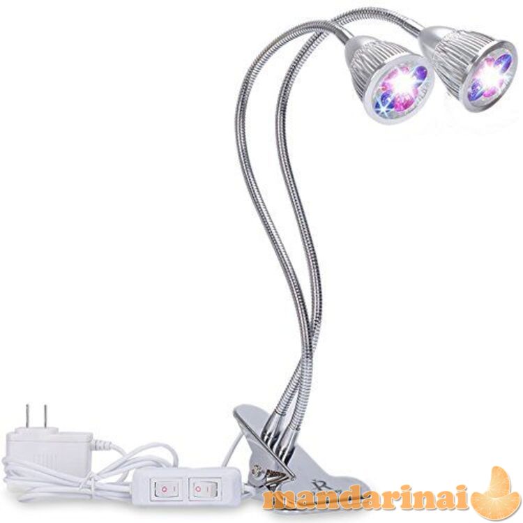 Pilno spektro 2x30W lempa augalų auginimui su tvirtinimu