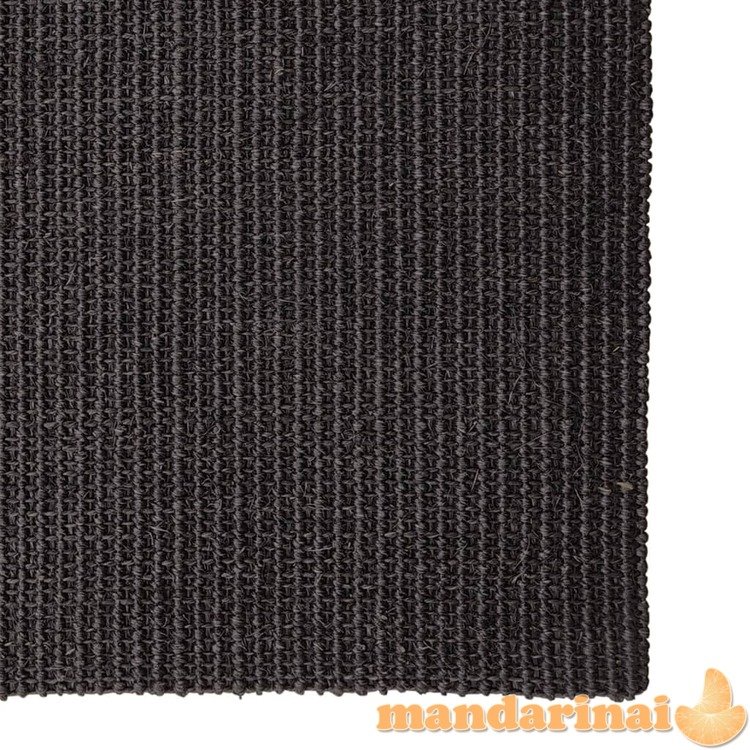 Sizalio kilimėlis draskymo stulpui, juodos spalvos, 80x200cm